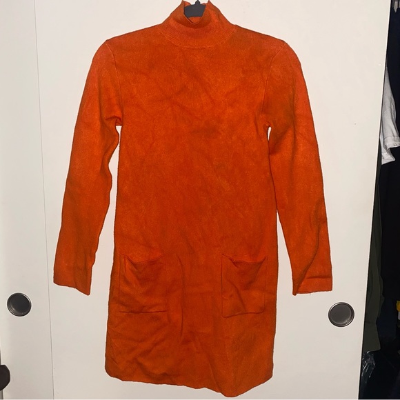 Zara Dresses & Skirts - Zara orange knit sweater dress